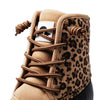 POT IT Womens Duck Boots Slip on Ankle Boots Waterproof Booties Mid Calf Leopard Snow Rain Boots